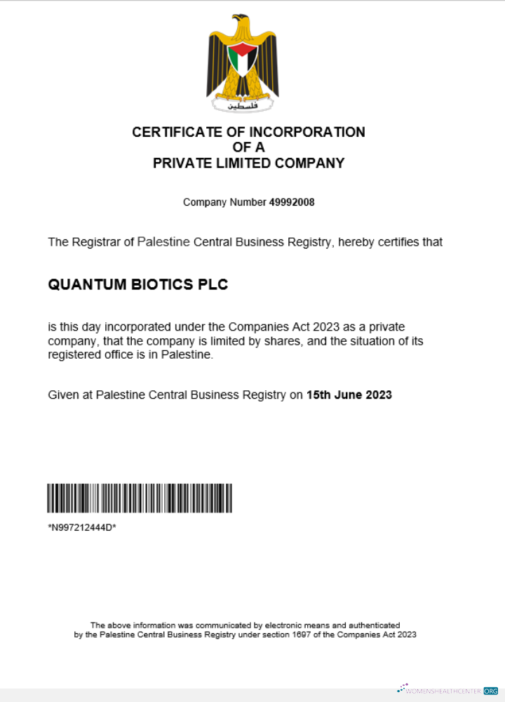 Download Palestine business registration certificate Word and PDF template Photoshop template